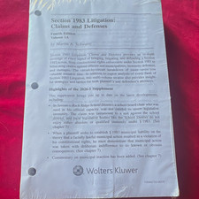 Wolters Kluwer Section 1983 Litigation Claims & Defenses 4th Ed 2026 Supp picture