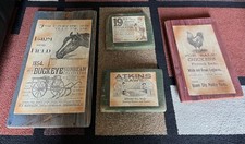 Vintage Barn Wood Signs 4 Piece Set Buckeye Cultivator Queen City Poultry Farm picture