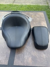 OEM Harley Davidson Softail Deluxe Solo Seat & Passenger Pillion Pad Set picture