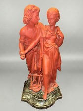 Antique French Brass Sculpture Orpheus Eurydice 24