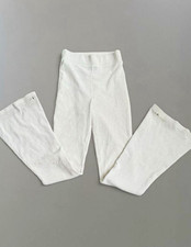 Aéropostale White Ribbed Flare Leggings XS Elastic Waist Cotton Yoga picture