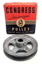 NOS Congress 5.00” OD, 3/4” Fixed Bore Die-Cast V-Belt Pulley, Type B, CB500 picture