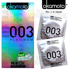 Okamoto 003 PLATINUM condoms *0.03 thickness*Super Ultra Thin* Retail box of 10 picture