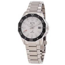 Bulova Marine Star HPQ Precisionist Quartz White Dial Men's Watch 96B426 picture