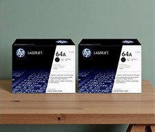 HP 64A Black 2-Pack Original LaserJet Toner Cartridge CC364A picture