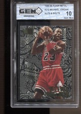 1995-96 Michael Jordan Fleer Metal #212 Gem Mint 10 Chicago Bulls GOAT HOF MVP picture