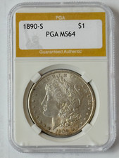 1890 S Morgan Silver Dollar PGA M$64, Not An Ebay Certified Grader / Great Coin picture
