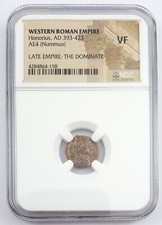 NGC VF Roman AE4 of Honorius AD393- 423 NGC Ancients Certified VERY FINE Bronze picture