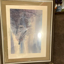 Les C. Kouba The Old Hunting Shack Signed Numbered Print Matted & Framed picture