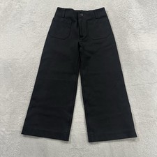 Anthropologie Maeve The Colette Dress Pants Women 27 Wide Leg Crop Black Ponte picture