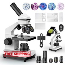 Microscopio biológico de alta potencia 100X-2000X con juego de portaobjetos, NEW picture