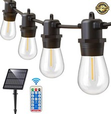 S14 Guirnaldas De Luces Solares Para Exteriores,Impermeables Luces De Patio-54FT picture