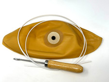 FULL-SIZE Latex Football Bladder +WHITE NFL Style Suede Lace + Lacing Tool  picture
