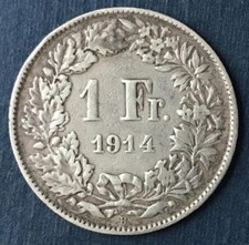 🇨🇭🇨🇭 1914 B SWITZERLAND 1 FRANCS COIN 🇨🇭🇨🇭 picture