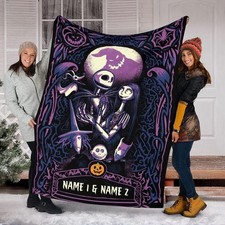 Personalized Jack And Sally Nightmare Before Christmas Characters Blanket DH1752 picture