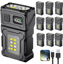 1-10Pcs Portable LED Flashlight Magnetic USB Rechargeable Mini Torch Work Lights picture