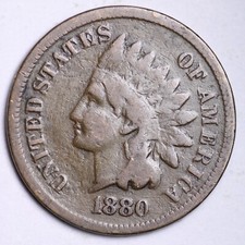 1880 INDIAN HEAD CENT G/VG  LOWEST PRICES ON THE BAY picture
