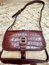 Brighton Brown Leather and Tan Canvas bag picture
