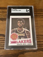 1977-78 Topps Kareem Abdul-Jabbar #1 White Back Graded 5 picture