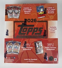 2026 Topps Official Collectors Kit - [ SEALED ] - MLB/NBA - 6 PACKS + SUPPLIES picture