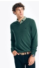 NAVTECH BY NAUTICA V-NECK SWEATER Spruce Size Small NWT picture