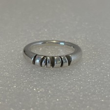 Rare Georg Jensen Sterling Silver Ring #307B Anette Kraen Modernist Denmark US 7 picture