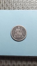 1849 Seated Liberty Silver Dime Original VG                                 Y596 picture