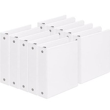 SUIN Durable 2 Inch 3 Ring Binder, 10 Pack White Round Ring Binders for 8.5 x 11 picture