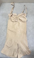 SKIMS Sculpting Bodysuit Mid Thigh Shorts Size Small Nude NWOT Shapewear  picture