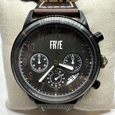 Frye Graham Chronograph Steel Men's Brown Watch - 37245686BLK001 NEW MSRP $350 picture
