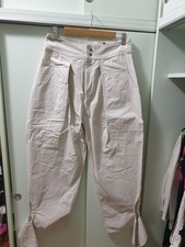 Isabel Marant Cargo Trousers Womens FR 38 Stone Tapered Utility Pants picture