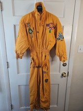 Vtg Bogner Orange  Ski Suit Jumpsuit One Piece Womens Size 6 Retro picture