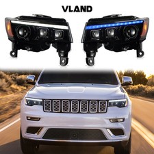 2x VLAND LED Headlights For 2014-2022 Jeep Grand Cherokee w/Start-up Animation picture