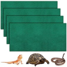 Haull 4 Pcs Reptile Carpet Terrarium Floor Mat Liner, 47 x 24 Inch, Green picture