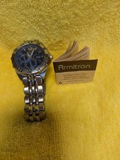 Armitron Multifunction Men's Quartz  Blue Dial Silver Bracelet  20/4664BLSV picture
