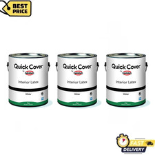 3Pack Glidden Quick Cover Interior Latex Paint, Flat White, 1 Gallon, Wall Paint picture