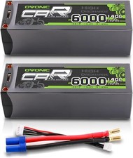 2X Ovonic 15.2V 140C 4S 6000mAh Lipo Battery 5mm Bullet to EC5 For RC Car Buggy picture