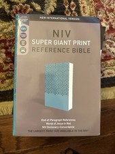 NIV Reference Edition Bible Super Giant Print Turquoise Zondervan Leathersoft picture