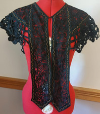 Antique Soutache and lace Victorian Capelet Mourning Cape picture