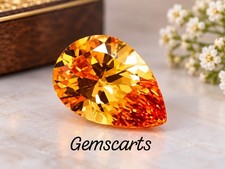 5 Ct Natural Padparadscha Sapphire Pear Cut 12x8x4 mm Loose Gemstone Ring picture