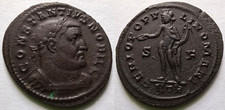 Constantius I Chlorus AE Follis Trier IITR GENIO POPVLI ROMANI RIC 530a picture