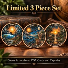 2026 Creation Series 3 Coin Set 3 oz .999 Copper Colorized Limited Mintage COA picture