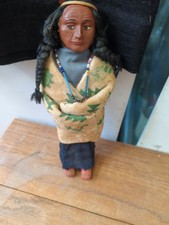 vintage skookum indian dollv Beaded Blanket Necklace 11 .5 picture