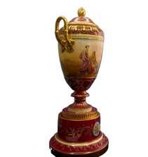 Antique 19thC Royal Vienna Scenic Porcelain Urn / Vase Scene Porzellan Wien picture