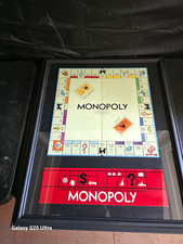 Vintage 1961 Framed Monopoly Board Game Art Large 33x27 Man Cave Decor Retro picture