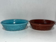 VTG TS&T Genuine Oven Serve Ware Blue Brown 6