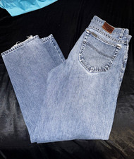 Lee Men's Blue Light Wash Straight Fit Denim Jeans Cotton Zip Fly picture
