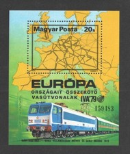 1979 HUNGARY Scott # 2580 { MAP / TRAIN } SOUVENIR SHEET MNH MINT NEVER HINGED picture