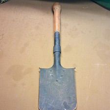 WWII German Straight E-Tool Shovel Spade 1944 Late War Dated Militaria Wehrmacht picture