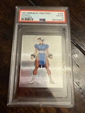 1991 Merlin Super Street Fighter II Album Stickers Chun Li #109 Foil PSA 4 Rare picture